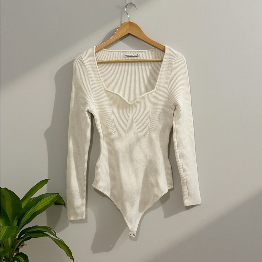 Off-White Ribbed Bodysuit